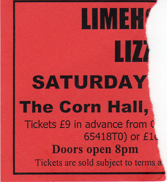 Limehouse Lizzy Ticket